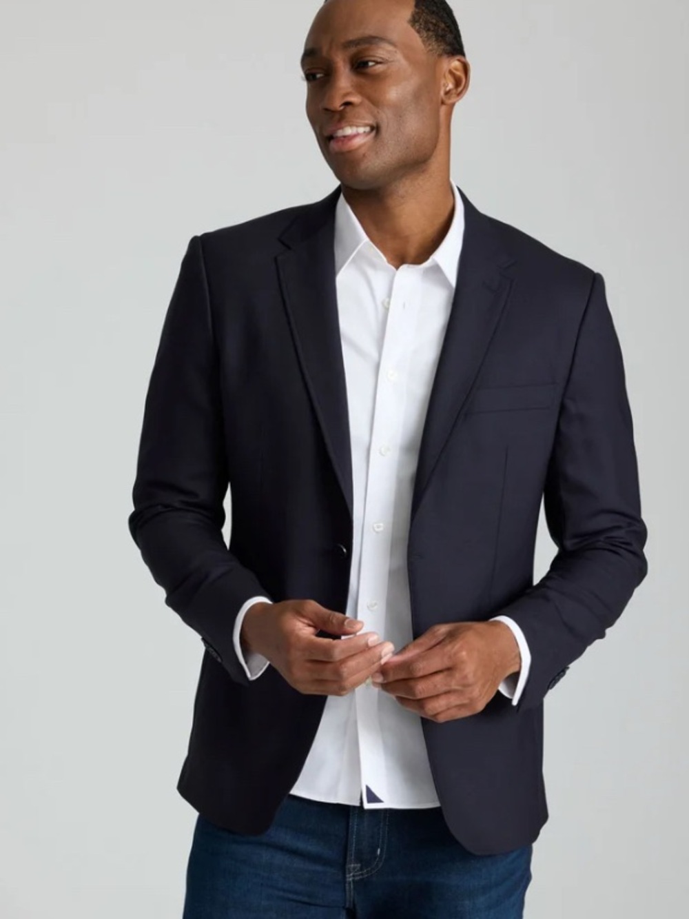 Untuck it Palazzo. Wrinkle resistant wool sport coat navy size 42S